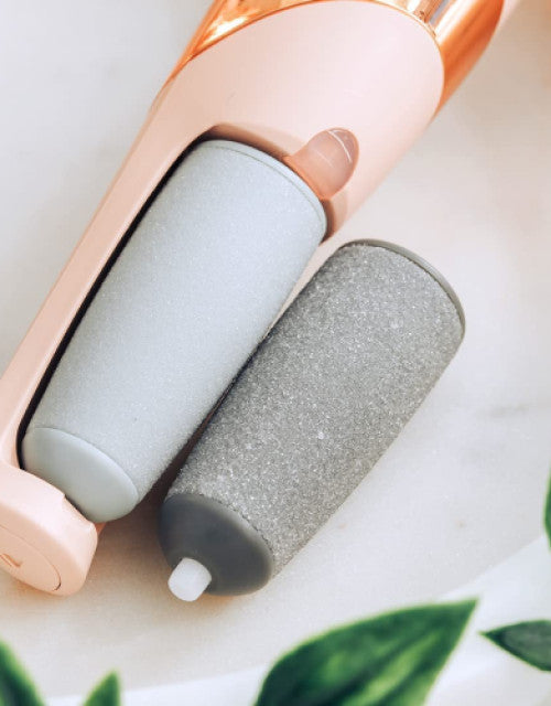 Flawless Pedi Electronic Tool File and Callus Remover, Foot File Callus Remover Tool with two interchangeable rollers.